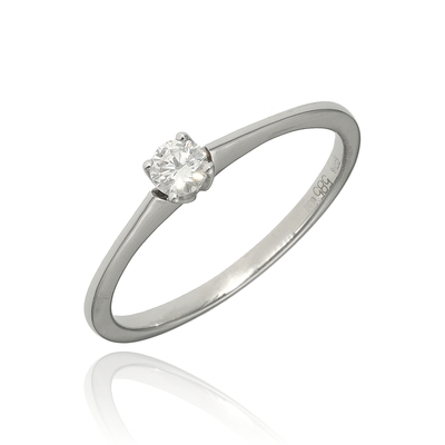 Fehér arany gyűrű 54-es méret (B40772)